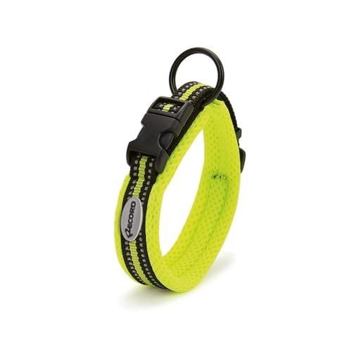 Record Hundehalsband Ande Nylon Reflektierend Kunststoff-Verschluss | Farbe Gelb,Größe M 2 cm, Umfang 40-45 cm Record Hundehalsband Ande Nylon Reflektierend Kunststoff-Verschluss | Farbe Gelb,Größe M 2 cm, Umfang 40-45 cm von Record