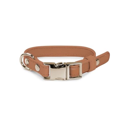 Record Hundehalsband London Aus Kunstleder Mit Metallschnalle Und Metallhakenring | Farbe Braun, Größe S 1,5 cm, Umfang 35-48 cm Record Hundehalsband London Aus Kunstleder Mit Metallschnalle Und Metallhakenring | Farbe Braun, Größe S 1,5 cm, Umfang 35-48 cm von Record