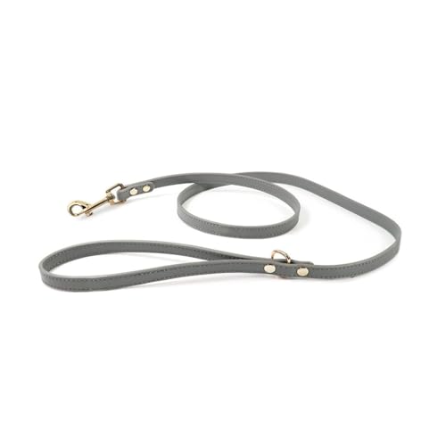 Record Hundeleine London aus weichem und strapazierfähigem Kunstleder mit Metallkarabiner für maximale Sicherheit | Farbe Grau, Größe M, Länge 120 cm Record Hundeleine London aus weichem und strapazierfähigem Kunstleder mit Metallkarabiner für maximale Sicherheit | Farbe Grau, Größe M, Länge 120 cm von Record