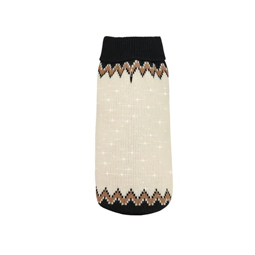 Record Hundepullover Marzipan Rollkragen, Metallic-Effekt. Warmer Pullover für Hunde mit elegantem Stil | Beige, XL -Rückenlänge 50 cm Record Hundepullover Marzipan Rollkragen, Metallic-Effekt. Warmer Pullover für Hunde mit elegantem Stil | Beige, XL -Rückenlänge 50 cm von Record