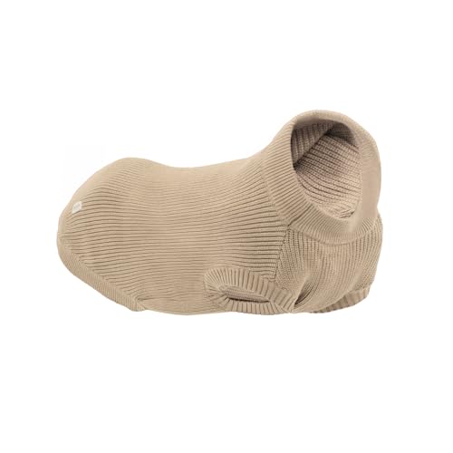 Record - Hundepullover Tie Dye, dick gewebt mit Loch für die Leine und Schlaufen für die hinteren Beine, Rückenlänge 35 cm. Warm und bequem, perfekt für Winterspaziergänge| Taupe, S Record - Hundepullover Tie Dye, dick gewebt mit Loch für die Leine und Schlaufen für die hinteren Beine, Rückenlänge 35 cm. Warm und bequem, perfekt für Winterspaziergänge| Taupe, S von Record
