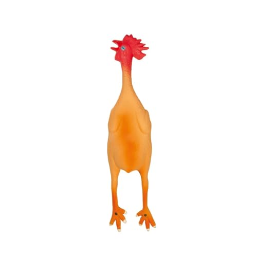 Record - Hundespielzeug aus Latex mit Quietscher – interaktives Spielzeug für Haustiere – realistische Hühnerform – strapazierfähiges Material – Größe: 45 cm von Record