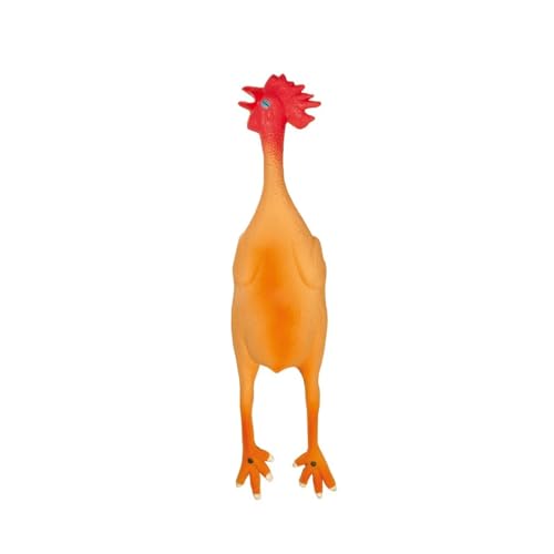 Record Latex Hundespielzeug Huhn Mit Quietscher Interaktives Spielzeug für Hunde, Realistische Form Widerstandsfahiges Material | Farbe Orange, Größe 45 cm Record Latex Hundespielzeug Huhn Mit Quietscher Interaktives Spielzeug für Hunde, Realistische Form Widerstandsfahiges Material | Farbe Orange, Größe 45 cm von Record