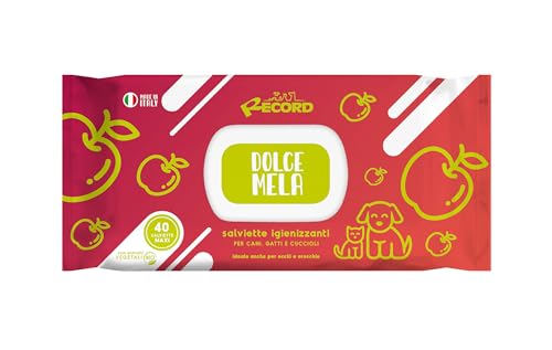 Record Hygienetücher für Hunde und Katzen, 40 Stück, für Haustiere, für Tiere, Pfoten, Schnauze und Augen, schützt vor Haut und PH. Apfelaroma Record Hygienetücher für Hunde und Katzen, 40 Stück, für Haustiere, für Tiere, Pfoten, Schnauze und Augen, schützt vor Haut und PH. Apfelaroma von Record