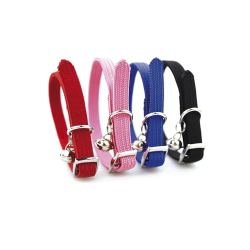 Record Kragen Set Mit 4 Elastischen Halsbändern Für Katzen Ausgestattet Mit Einer Kleinen Glocke | Mehrfarbig, Größe S, Breite 1 cm, Länge 31 cm Record Kragen Set Mit 4 Elastischen Halsbändern Für Katzen Ausgestattet Mit Einer Kleinen Glocke | Mehrfarbig, Größe S, Breite 1 cm, Länge 31 cm von Record