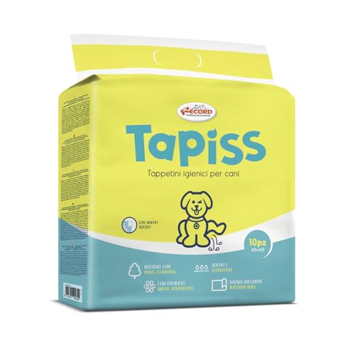 Record Hygienematten Tapiss Einweg-Hundetraverse für Hunde, Extra Absorbierend | 60x60cm, Packung mit 10 Stück Record Hygienematten Tapiss Einweg-Hundetraverse für Hunde, Extra Absorbierend | 60x60cm, Packung mit 10 Stück von Record