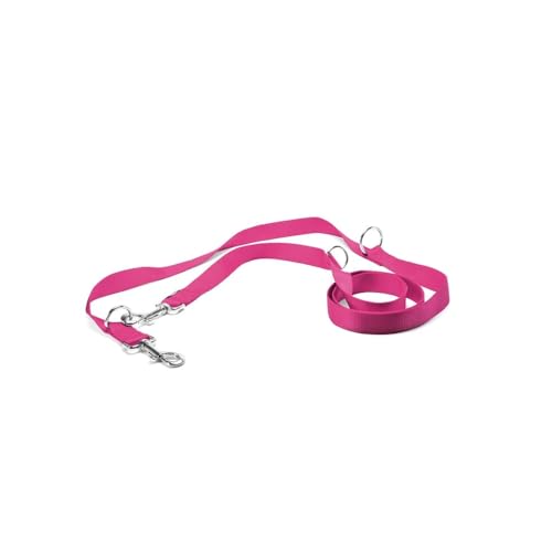 Record Trainingsleine für Hunde aus Nylon ausgestattet mit Metall-Karabinerhaken | Farbe Rosa, Größe L 2,3 cm, Länge 220 cm Record Trainingsleine für Hunde aus Nylon ausgestattet mit Metall-Karabinerhaken | Farbe Rosa, Größe L 2,3 cm, Länge 220 cm von Record