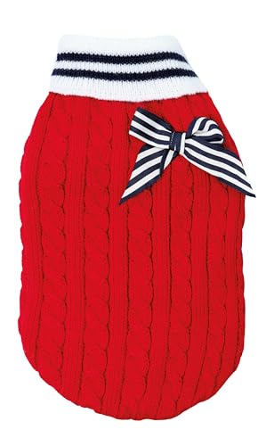 Record - Warmer und eleganter Franzesiner Hundepullover. Pullover mit Stehkragen, Englisch Gerippter Verarbeitung und dekorativer Schleife, Loch Leine und maschinenwaschbar | Rot, XL Record - Warmer und eleganter Franzesiner Hundepullover. Pullover mit Stehkragen, Englisch Gerippter Verarbeitung und dekorativer Schleife, Loch Leine und maschinenwaschbar | Rot, XL von Record