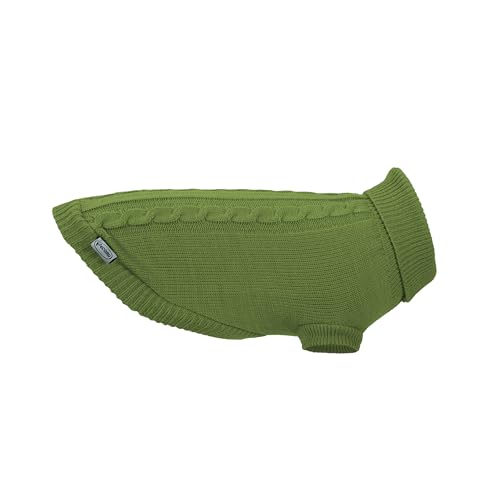 Record - Willy Hundepullover. Rollkragenpullover, Zopfmuster, Loch Leine und elastischer Beinabschluss | Grün, XL - Rückenlänge 50 cm Record - Willy Hundepullover. Rollkragenpullover, Zopfmuster, Loch Leine und elastischer Beinabschluss | Grün, XL - Rückenlänge 50 cm von Record