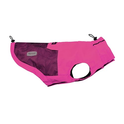 Record - Winddichter Regenmantel für Hunde, bequem, mit Gummibändern für Pfoten und verstellbarem Halsausschnitt | XS, Fuchsia, Rückenlänge 30 cm von Record
