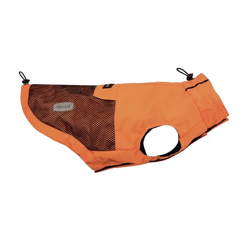Record - Winddichter Regenmantel für Hunde, bequem, mit elastischen Beinbändern und verstellbarem Halsausschnitt | XL, Orange, Rückenlänge 50 cm Record - Winddichter Regenmantel für Hunde, bequem, mit elastischen Beinbändern und verstellbarem Halsausschnitt | XL, Orange, Rückenlänge 50 cm von Record