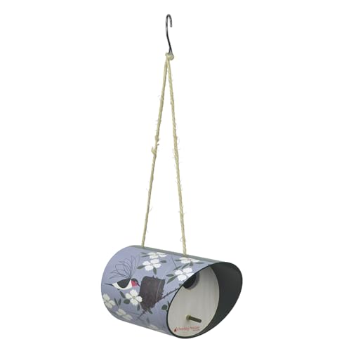 Red Carpet Studios Charley Harper Vogelhaus im Mid-Century-Stil für Küken, Kleiber, Meisen und Warbler, Zylinder-Vogelhaus, 44 cm lang, Kolibri-Hausfrau Red Carpet Studios Charley Harper Vogelhaus im Mid-Century-Stil für Küken, Kleiber, Meisen und Warbler, Zylinder-Vogelhaus, 44 cm lang, Kolibri-Hausfrau von Red Carpet Studios