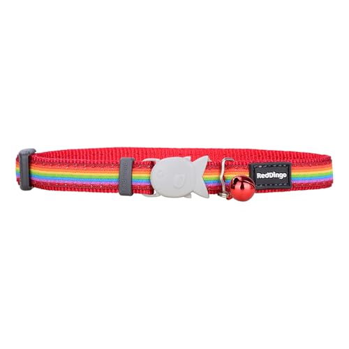 Red Dingo, Sicherheits-Katzenhalsband, 33 cm, Regenbogenfarben, 1 Stück Red Dingo, Sicherheits-Katzenhalsband, 33 cm, Regenbogenfarben, 1 Stück von Red Dingo