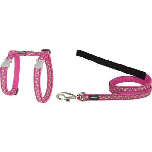 Red Dingo Hundeleine/Geschirr für Katzen, Rosa, Sterne, grün, Halsumfang 21 bis 35 cm, 1,2 m Red Dingo Hundeleine/Geschirr für Katzen, Rosa, Sterne, grün, Halsumfang 21 bis 35 cm, 1,2 m von Red Dingo