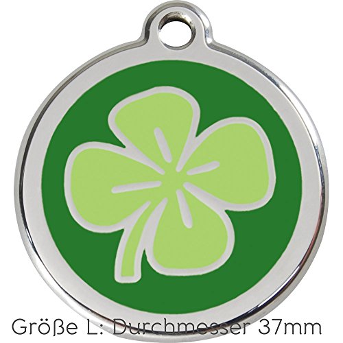 Red Dingo Hundemarke Kleeblatt inklusive Gravur (L) von Red Dingo
