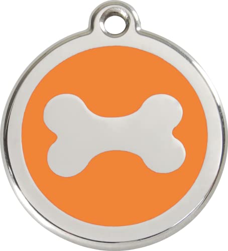 Red Dingo Hundemarke Knochen inklusive Gravur (S, orange) von Red Dingo