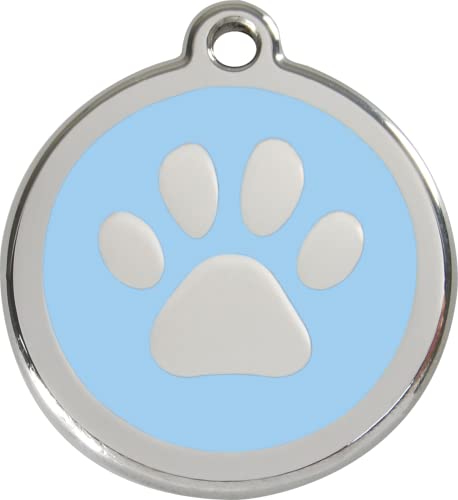 Red Dingo Hundemarke Pfote inklusive Gravur (L, hellblau) von Red Dingo