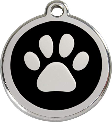 Red Dingo Hundemarke Pfote inklusive Gravur (S, schwarz) von Red Dingo