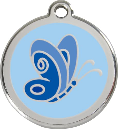 Red Dingo Hundemarke Schmetterling inklusive Gravur (S, hellblau) von Red Dingo