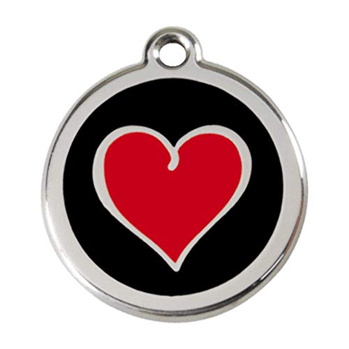Red Dingo Medaille Für Hunde schwarz Herz rot 20 mm Red Dingo Medaille Für Hunde schwarz Herz rot 20 mm von Red Dingo
