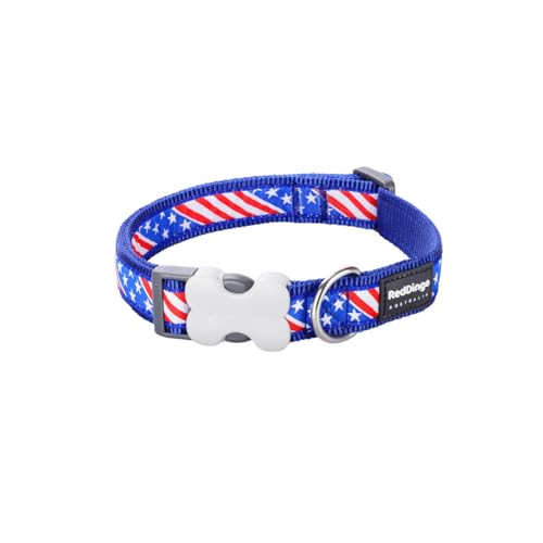 Red Dingo Stars & Stripes Halsband, 12 mm breit, 20,3–31,8 cm lang von Red Dingo