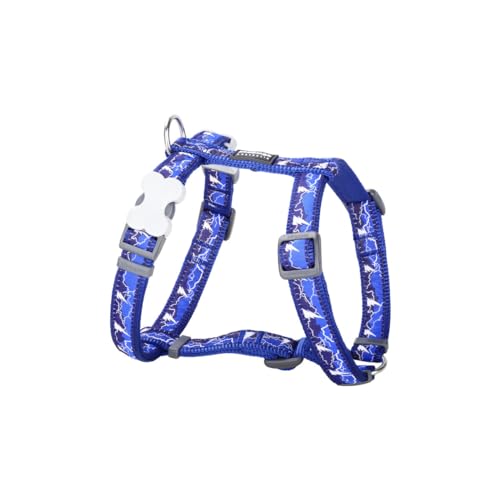 Red Dingo Style Lightning Hundegeschirr 36-54 cm Marineblau 30-48 cm von Red Dingo