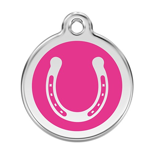 RedDingo Hundemarke aus Emaille, groß, "Hufeisen", Pink RedDingo Hundemarke aus Emaille, groß, "Hufeisen", Pink von Red Dingo