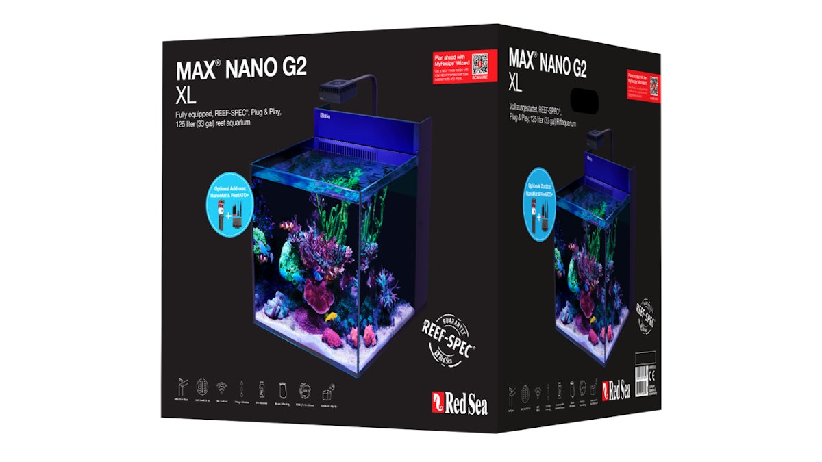 Red Sea MAX NANO XL G2 Aquarium mit Unterschrank schwarz