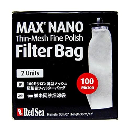 Red Sea Max Nano Ersatz-Filterbeutel, 100 Mikron, dünn, Netzstoff, 2 Stück (Red Sea Part # 40581) von Red Sea