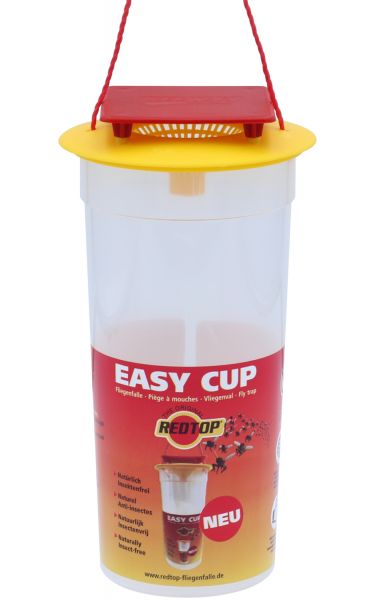 RedTop Fliegenfalle EASY CUP 750ml, wiederverwendbar, Fliegenabwehr... von RedTop