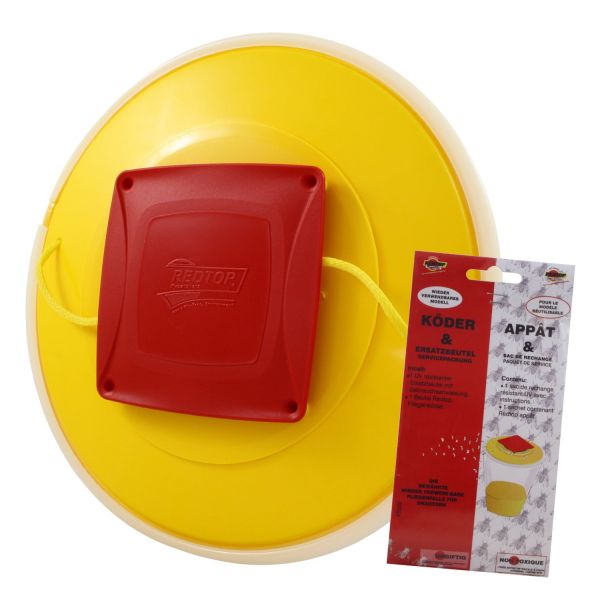 RedTop Fliegenfalle XL 8 Liter + Ersatzköder, wiederverwendbare Fal... von RedTop