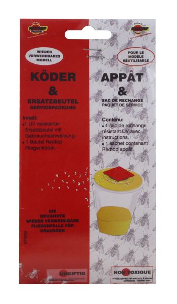RedTop Nachfüllpack für Fliegenfalle XL 8 Liter, Ersatzköder, Flieg... von RedTop