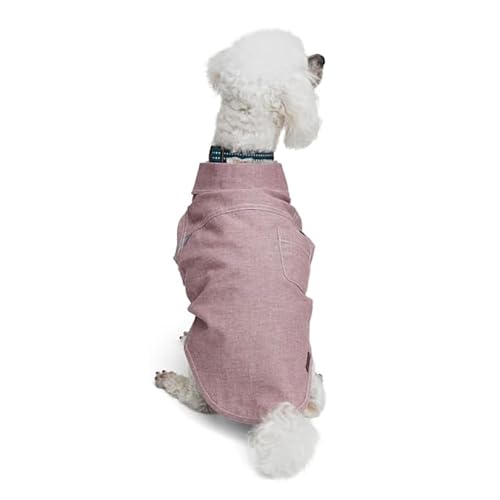 Reddy Burgunderrotes gewebtes Chambray-Oberteil für Hunde, Größe M Reddy Burgunderrotes gewebtes Chambray-Oberteil für Hunde, Größe M von Reddy