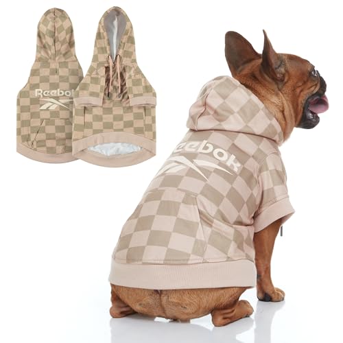 Reebok Fleece-Hoodie – Hundepullover mit Loch für die Leine für den kalten Winter, Premium-Herbstpullover für kleine, mittelgroße und große Hunde, gemütliches, warmes Weihnachtsoutfit von Reebok