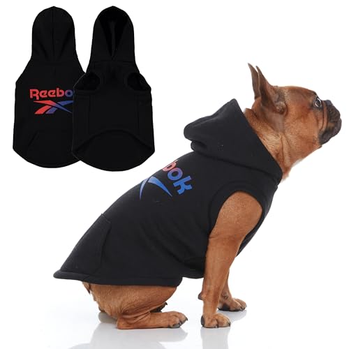 Reebok Hunde-Kapuzenpullover – Fleece-Hundepullover mit Loch für die Leine, kaltes Winter-Hunde-Sweatshirt für kleine, mittelgroße und große Hunde, Premium-Hundepullover, Pullover, Kapuzenpullover, Reebok Hunde-Kapuzenpullover – Fleece-Hundepullover mit Loch für die Leine, kaltes Winter-Hunde-Sweatshirt für kleine, mittelgroße und große Hunde, Premium-Hundepullover, Pullover, Kapuzenpullover, von Reebok