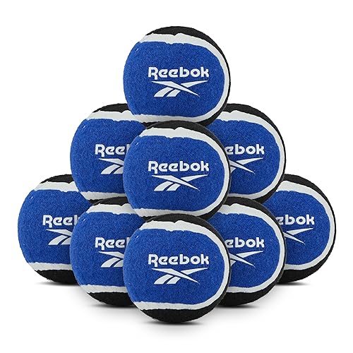 Reebok Tennisbälle für Hunde – 12 Stück Hunde-Tennisbälle für Spaß im Freien, tolle Hunde-Tennisbälle für aggressive Kauer, mit rosa gelben und blauen Tennisbällen für Hunde, hundesichere Tennisbälle von Reebok