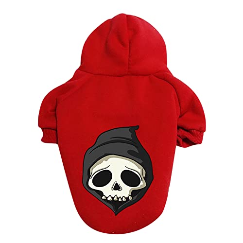 Reepetty Haustier-Wintermantel mit Geschirr Halloween-Horror-Hundepullover Haustier-Kostüm-Kostüm-Haustier-Pullover Hunde Strick von Reepetty