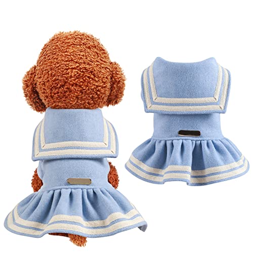 Reepetty Hundeweihnachtskleidung Für Kleine Hundemädchen Warmer dekorativer Rock für Haustiere, Welpen-Kostüm, Pullover, Haustierkleidung Süße Welpenkleidung Für Kleine Hundemädchen von Reepetty