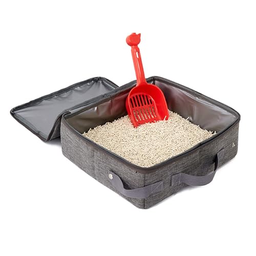 Katzentoilette mit Deckel, zusammenklappbare Katzentoilette mit Schaufel, tragbare Katzentoilette für kleine Katzen und Kaninchen, auslaufsicher, leicht, Haustierbedarf für Hauswirtschaft, Reisen Katzentoilette mit Deckel, zusammenklappbare Katzentoilette mit Schaufel, tragbare Katzentoilette für kleine Katzen und Kaninchen, auslaufsicher, leicht, Haustierbedarf für Hauswirtschaft, Reisen von Refein