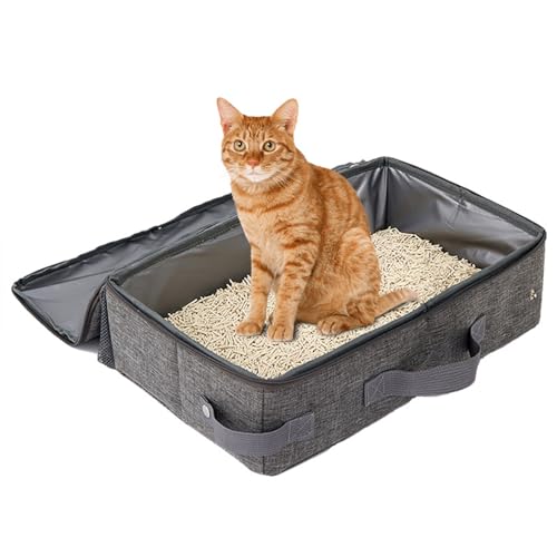 Katzentoilette mit Deckel, zusammenklappbare Katzentoilette mit Schaufel, tragbare Katzentoilette für kleine Katzen und Kaninchen, auslaufsicher, leicht, Haustierbedarf für Hauswirtschaft, Reisen Katzentoilette mit Deckel, zusammenklappbare Katzentoilette mit Schaufel, tragbare Katzentoilette für kleine Katzen und Kaninchen, auslaufsicher, leicht, Haustierbedarf für Hauswirtschaft, Reisen von Refein