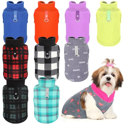 Fleece-Weste, Hundepullover, warmer Pullover, Fleece-Hundejacke mit Ring für die Leine, Welpenpullover, weicher Fleece-Pullover für kleine Hunde, Herbst, Winter, kaltes Wetter, drinnen und draußen, Fleece-Weste, Hundepullover, warmer Pullover, Fleece-Hundejacke mit Ring für die Leine, Welpenpullover, weicher Fleece-Pullover für kleine Hunde, Herbst, Winter, kaltes Wetter, drinnen und draußen, von Reginary