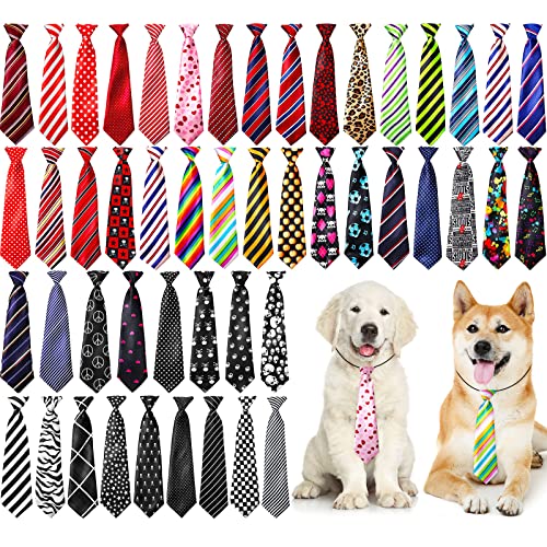 50 Stück Hunde-Krawatten, verstellbare Hundebinder, Hundefliege für mittelgroße große Hunde, Haustier-Krawatte, Hunde-Kostüme, Pflegezubehör für Urlaub, Geburtstag, Party, Festival, Hochzeit von Reginary
