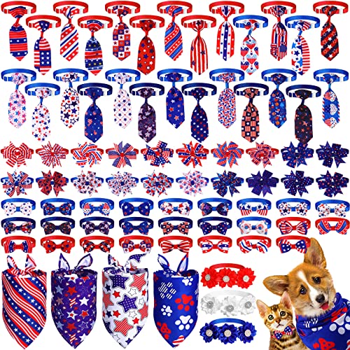 85-teiliges verstellbares Hunde-Krawatten-Set mit Hundefliege, Hundehalsband, Hundeschleife, Hunde-Schleife, Hundehalstuch, Hundeschal, Haustierpflege, Zubehör für Gedenktag, Welpen, Katze von Reginary