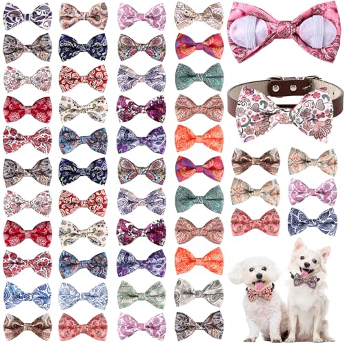 Reginary 50 Stück Hunde-Fliegen, Haustierhalsband, Schleife, Welpenhalsband-Befestigung mit Gummibändern für kleine, mittelgroße Katzen, Haustierpflege, Charms, Zubehör, Hochzeit, Geburtstag, Anlass Reginary 50 Stück Hunde-Fliegen, Haustierhalsband, Schleife, Welpenhalsband-Befestigung mit Gummibändern für kleine, mittelgroße Katzen, Haustierpflege, Charms, Zubehör, Hochzeit, Geburtstag, Anlass von Reginary