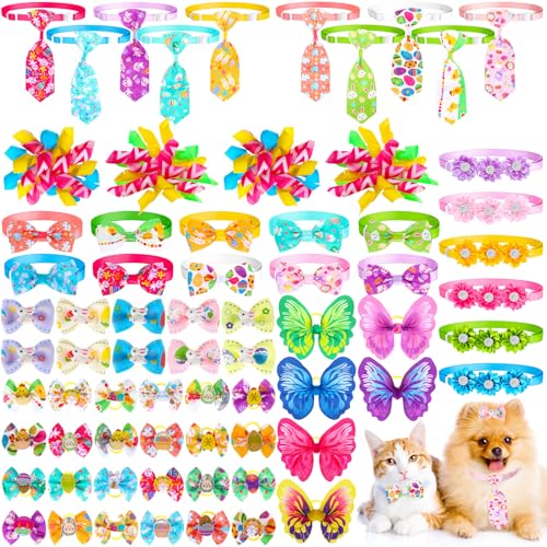 Reginary 70 Stück Oster-Fliegen für Haustiere, Katzen, Hunde, Krawatten, Set, verstellbar, Welpen, Krawatte, Urlaub, Kaninchen, Eier, Schmetterling, Strass, Hundeschleifen, Pflegezubehör für Welpen, Reginary 70 Stück Oster-Fliegen für Haustiere, Katzen, Hunde, Krawatten, Set, verstellbar, Welpen, Krawatte, Urlaub, Kaninchen, Eier, Schmetterling, Strass, Hundeschleifen, Pflegezubehör für Welpen, von Reginary
