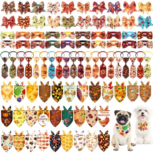 Reginary Hundehalstücher mit Fliegen, Katzenschal, bunt, waschbar, Dreieck, niedliches Lätzchen für den Sommer, kleine, mittelgroße und große Haustiere, Fellpflege-Zubehör, Kostüm, 120 Stück Reginary Hundehalstücher mit Fliegen, Katzenschal, bunt, waschbar, Dreieck, niedliches Lätzchen für den Sommer, kleine, mittelgroße und große Haustiere, Fellpflege-Zubehör, Kostüm, 120 Stück von Reginary