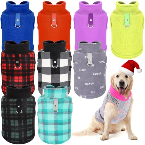 Reginary Hundepullover aus Fleece, mit Ring für die Leine, weich, warm, für den Winter, 10 Stück Reginary Hundepullover aus Fleece, mit Ring für die Leine, weich, warm, für den Winter, 10 Stück von Reginary
