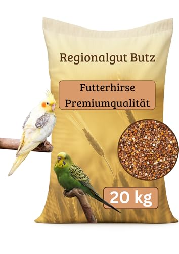 20 kg rote Futterhirse aus Regionaler Herstellung für Wildvögel, Wellensittiche, Nymphensittiche... von Regionalgut Butz
