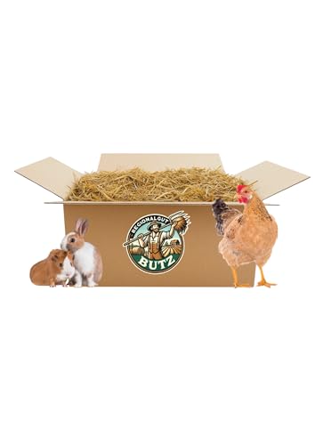 Strohballen 8 kg aus Gerstenstroh, für Kaninchen, Hühnern, Meerschweinchen, Pferden, aus eigener Herstellung, Ernte 2024 von Regionalgut Butz