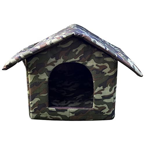 1/2PCS Cat House for Outdoor Winterproof - Waterproof and Warm Foldable Pet Shelter for Cats, Stray Pets | Outdoor Cat Cave for Cats, Warm Pet House Outdoor Dog Cave,Black/Camouflage von Rehmanniae